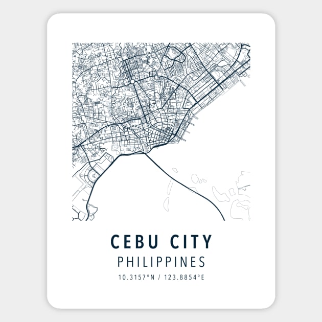 cebu city simple map Magnet by boy cartograph